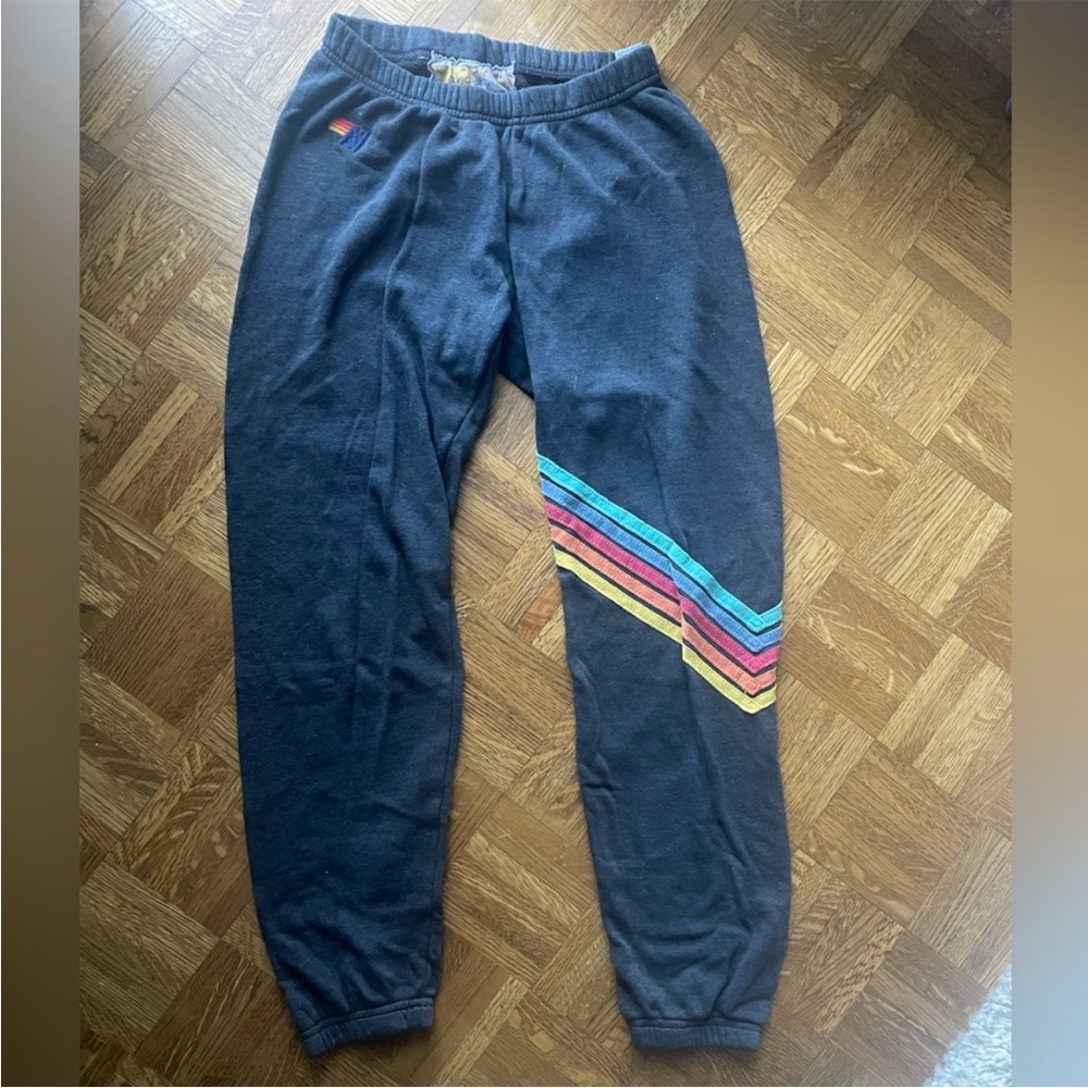 Aviator Nation Diagonal Rainbow Sweats